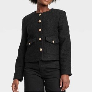 Women's Button-Front Jacket - Universal Thread Black